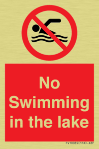 No Swimming in the lake